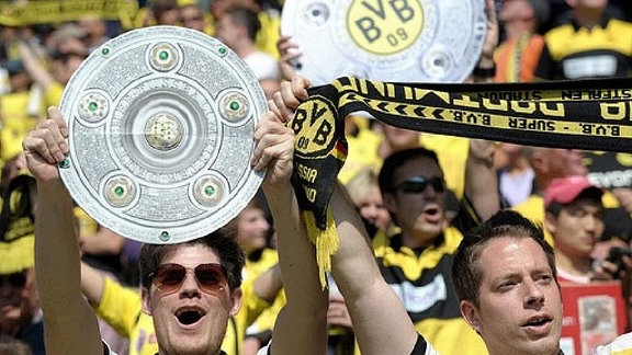Jubel bei den Fans von Borussia Dortmund